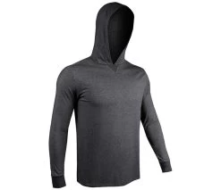 2UNDR Long Sleeve Hooded Tee (Charcoal)