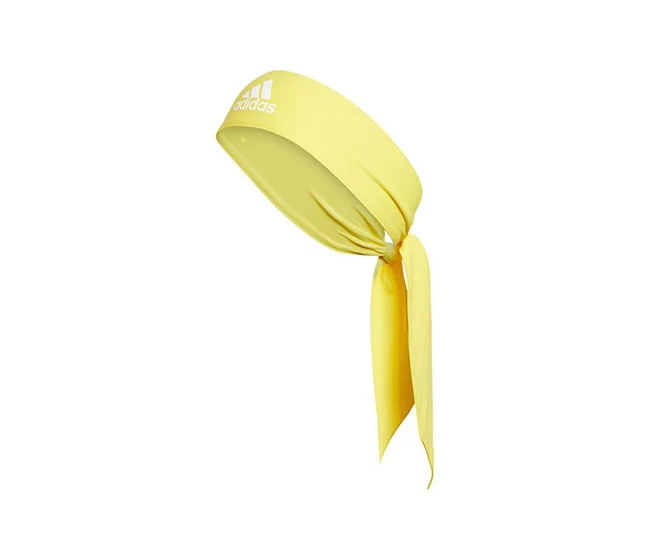 Adidas Alphaskin Tie Headband (Impact Yellow) 3 Adidas Alphaskin Tie Headband (Impact Yellow)