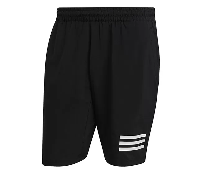 Adidas Club 3 Stripe Short 9" (M) (Black) 3 Adidas Club 3 Stripe Short 9" (M) (Black)