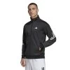 Adidas 3 Stripe Knit Jacket (M) (Black) 2 Adidas 3 Stripe Knit Jacket (M) (Black) -Pickleball Shop CAMJ3R BLK 1