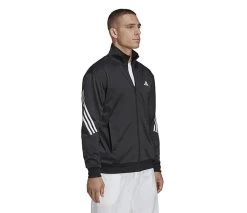 Adidas 3 Stripe Knit Jacket (M) (Black) -Pickleball Shop CAMJ3R BLK 3