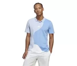 Adidas Clubhouse Color Block Polo (M) (Blue Dawn)