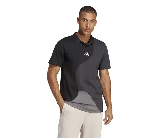 Adidas Clubhouse Color Block Polo (M) (Black/Carbon) 3 Adidas Clubhouse Color Block Polo (M) (Black/Carbon)