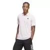 Adidas Club 3 Stripe Polo (M) (Clear Pink) -Pickleball Shop CAMP7P PNK 1