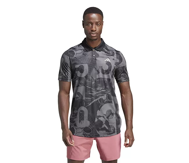 Adidas Club Graphic Polo (M) (Grey) 3 Adidas Club Graphic Polo (M) (Grey)