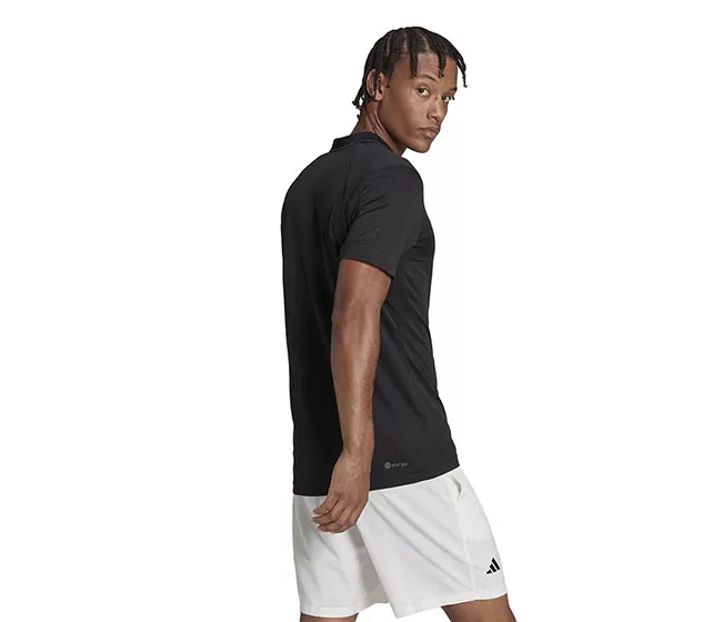 Adidas Tennis Freelift Polo (M) (Black) 4 Adidas Tennis Freelift Polo (M) (Black) - Image 2