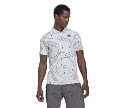 Adidas Club Graphic Polo (M) (White)