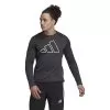 Adidas Train Icons 3 Bar Long Sleeve Crew (M) (Black) -Pickleball Shop CAMT88 BLK 1
