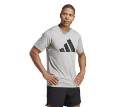 Adidas Train Essentials Feel Ready Logo Tee (M) (Grey)