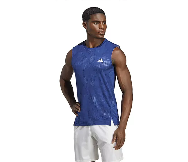 Adidas Melbourne Sleeveless Tee (M) (Victory Blue) 3 Adidas Melbourne Sleeveless Tee (M) (Victory Blue)