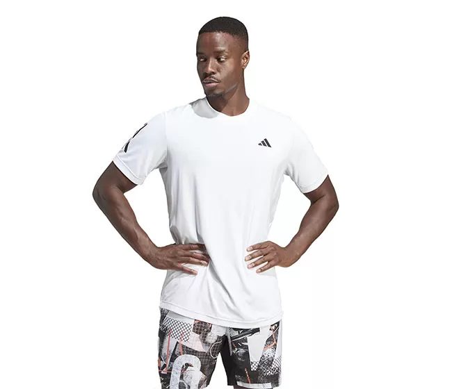 Adidas Club 3 Stripe Tee (M) (White) 3 Adidas Club 3 Stripe Tee (M) (White)