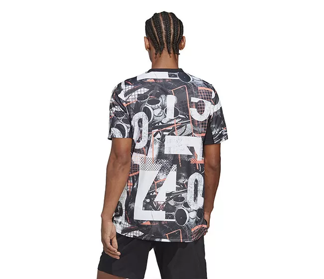 Adidas Club Graphic Tee (M) (White/Black) 4 Adidas Club Graphic Tee (M) (White/Black) - Image 2
