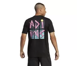 Adidas Court Graphic Tee (M) (Black) -Pickleball Shop CAMTAA BLK 2