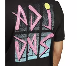 Adidas Court Graphic Tee (M) (Black) -Pickleball Shop CAMTAA BLK 3