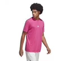 Adidas Court Graphic Tee (M) (Lucid Fuchsia)