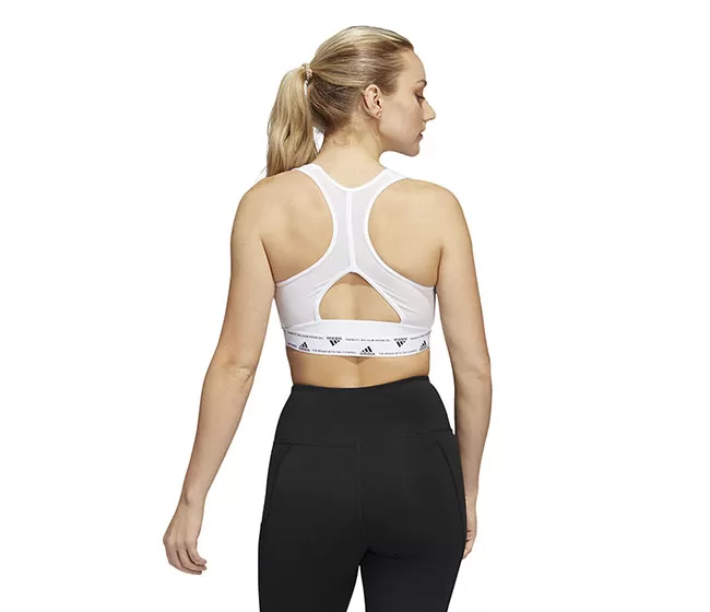 Adidas Powerreact Medium Support Bra (W) (White) 4 Adidas Powerreact Medium Support Bra (W) (White) - Image 2