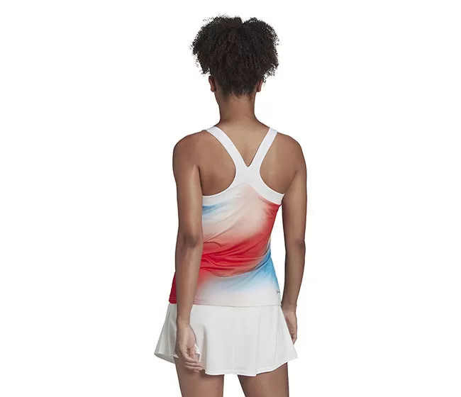 Adidas Melbourne Y-Tank (W) (White/Red) 4 Adidas Melbourne Y-Tank (W) (White/Red) - Image 2