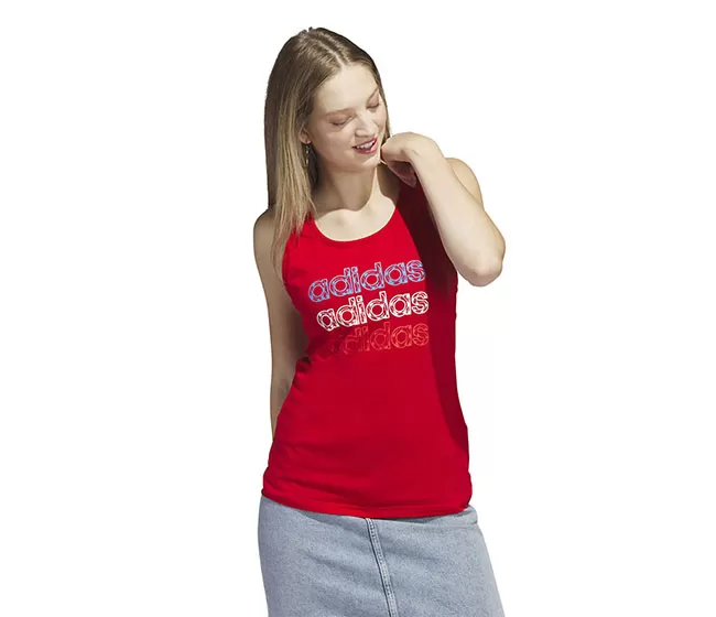 Adidas Americana Graphic Tank (W) (Scarlet) 3 Adidas Americana Graphic Tank (W) (Scarlet)