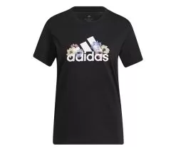 Adidas Floral Graphic Tee (W) (Black)
