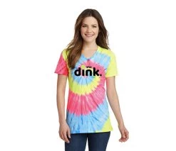 The Dink Tie Dye V-Neck Tee (W) (Neon)