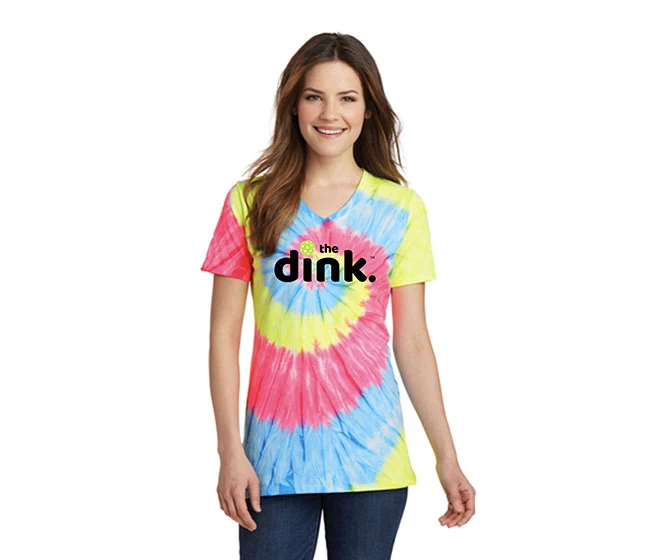 The Dink Tie Dye V-Neck Tee (W) (Neon) 3 The Dink Tie Dye V-Neck Tee (W) (Neon)