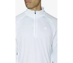 FILA Pickleball 1/4 Zip Long Sleeve (M) (White) -Pickleball Shop CFPMJ WHT 3