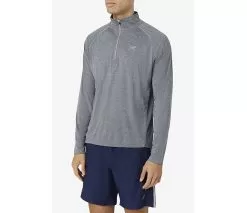 FILA Pickleball 1/4 Zip Long Sleeve (M) (Grey)
