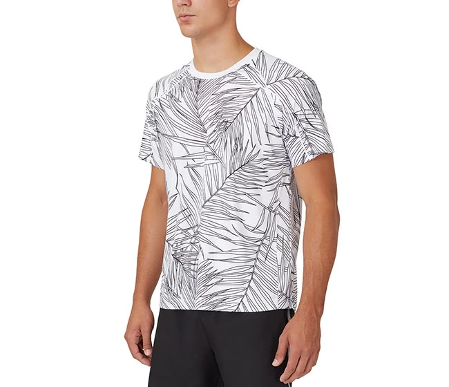 FILA Pickleball Short Sleeve Crew (M) (White/Palm Print) 3 FILA Pickleball Short Sleeve Crew (M) (White/Palm Print)