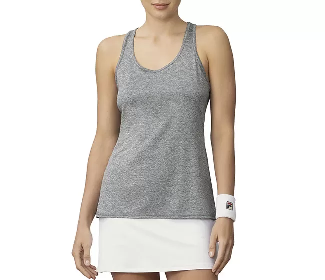 FILA Pickleball Racerback Tank (W) (Grey) 3 FILA Pickleball Racerback Tank (W) (Grey)