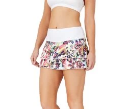FILA Pickleball Tiered Printed Skort (W) (Multicolor Floral)
