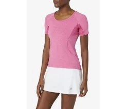 FILA Pickleball Solid Short Sleeve Tee (W) (Pink)