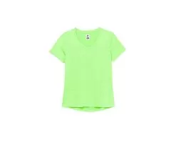 FILA Pickleball Heathered Short Sleeve V-Neck (W) (Green)