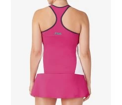 FILA Bevans Day Break Racerback Tank (W) (Pink/White) -Pickleball Shop CFWK73 PNK 3