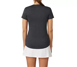 FILA Essentials Short Sleeve V-Neck (W) (Black) 4 FILA Essentials Short Sleeve V-Neck (W) (Black) - Image 2