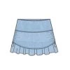 Lucky In Love Chambray Ruched Skirt (W) (Light Denim) 1 Lucky In Love Chambray Ruched Skirt (W) (Light Denim) -Pickleball Shop CLL002 BLU