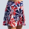 Pickleball Bella United We Dink A-Line Skort (W) (Red/White/Blue) -Pickleball Shop CPBE1J RED 1