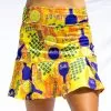 Pickleball Bella Graffiti 1 Drop Pleat Skort (W) (Yellow) -Pickleball Shop CPBE2C YEL 1