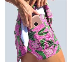 Pickleball Bella Cactus Makes Perfect 2 Drop Pleat Skort (W) (Fuchsia) -Pickleball Shop CPBE2K PNK 3