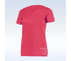 Pickleball Bella Short Sleeve V-Neck (W) (Pink)