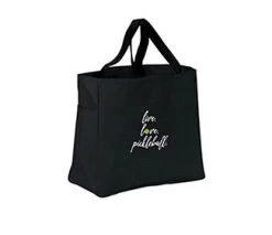 Live, Love, Pickleball Tote (Black)