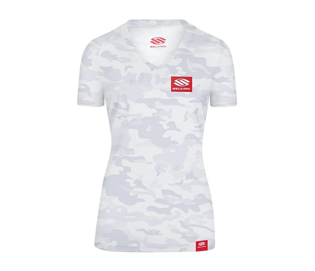 Selkirk Red Label Camo Short Sleeve V-Neck (W)(White) 3 Selkirk Red Label Camo Short Sleeve V-Neck (W)(White)