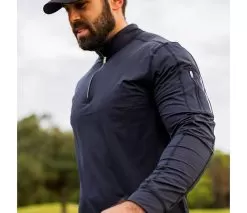 BloqUV Mock Zip Top (M) (Black) 9 BloqUV Mock Zip Top (M) (Black) -Pickleball Shop CUVMJ BLK 4