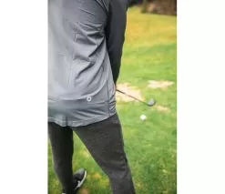 BloqUV Long Sleeve Polo (M) (Grey) -Pickleball Shop CUVMP4 GRY 3