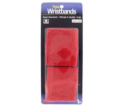 Tourna Unique Superthick Wristbands(2X) (Red)