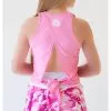 Faye+Florie Tie Back Tank (W) (Palm Pink) 2 Faye+Florie Tie Back Tank (W) (Palm Pink) -Pickleball Shop CYF06 PNK 1
