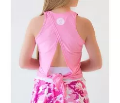 Faye+Florie Tie Back Tank (W) (Palm Pink)
