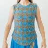 Faye+Florie Tiger Print Muscle Tank (W) -Pickleball Shop CYF0G BLU 1