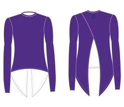 Faye+Florie Tie Back Long Sleeve Top (W) (Purple)