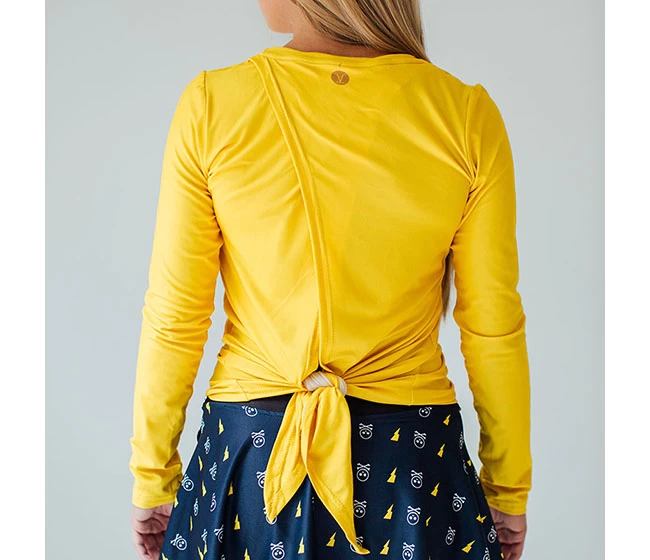 Faye+Florie Tie Back Long Sleeve Top (W) (Yellow) 4 Faye+Florie Tie Back Long Sleeve Top (W) (Yellow) - Image 2