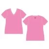 Faye+Florie V-Neck Short Sleeve Top (W) (Ballet Pink) -Pickleball Shop CYF21 PNK